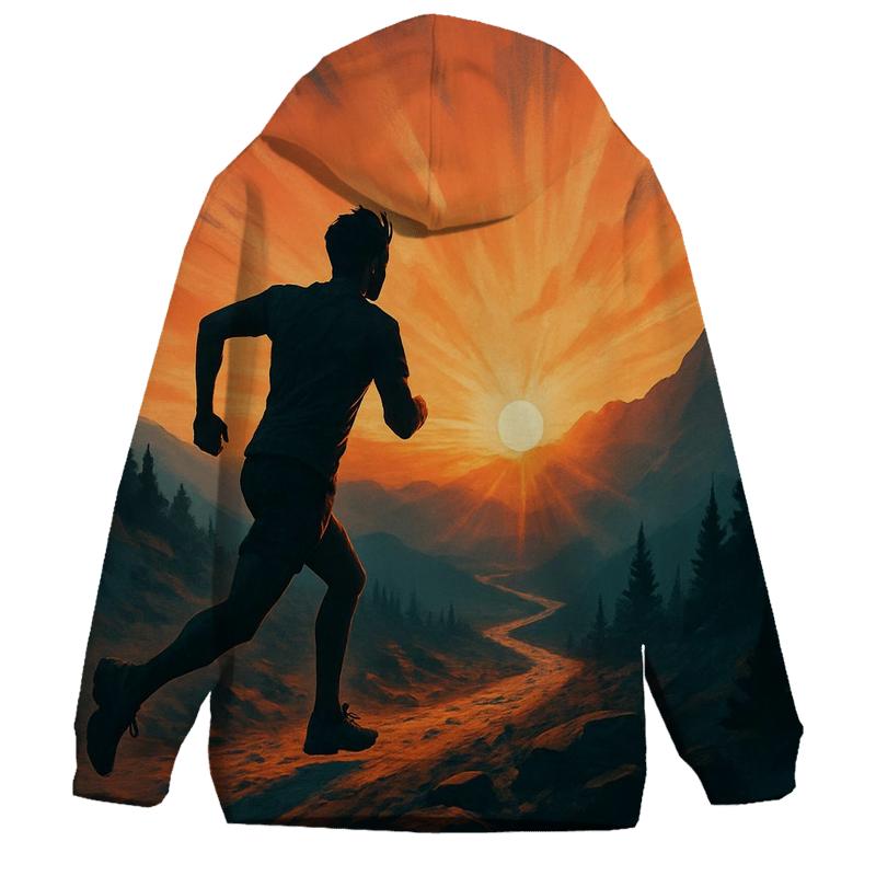 Trail Running Sunrise custom hoodies