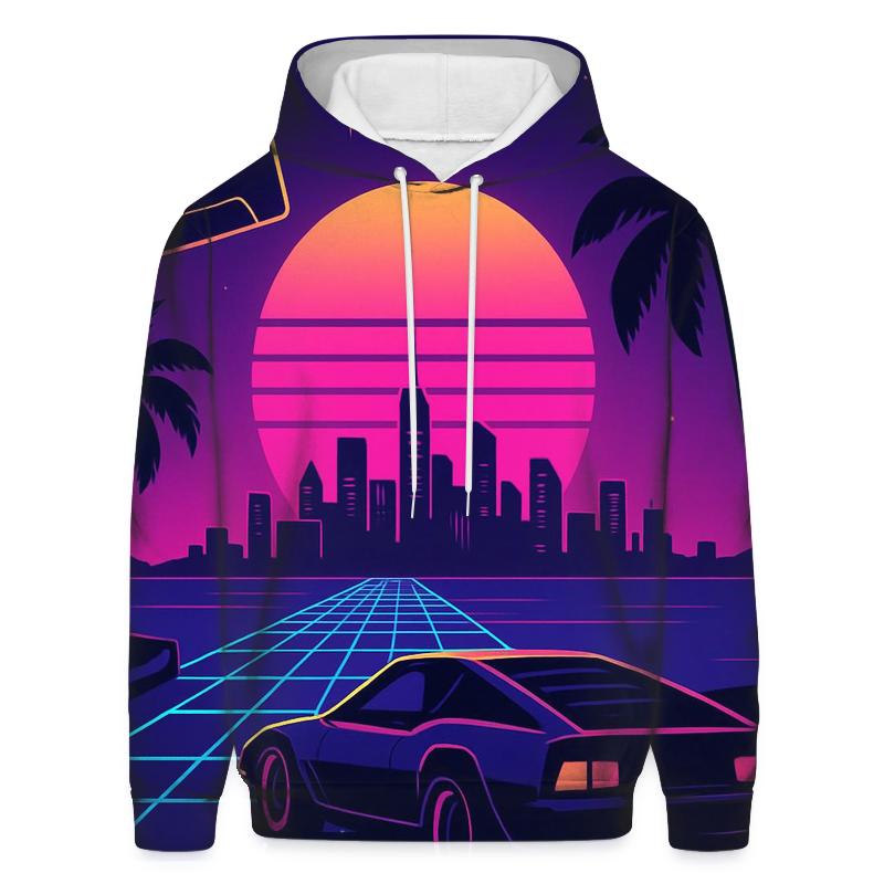 Neon Voyager Skyline lightweight hoodies