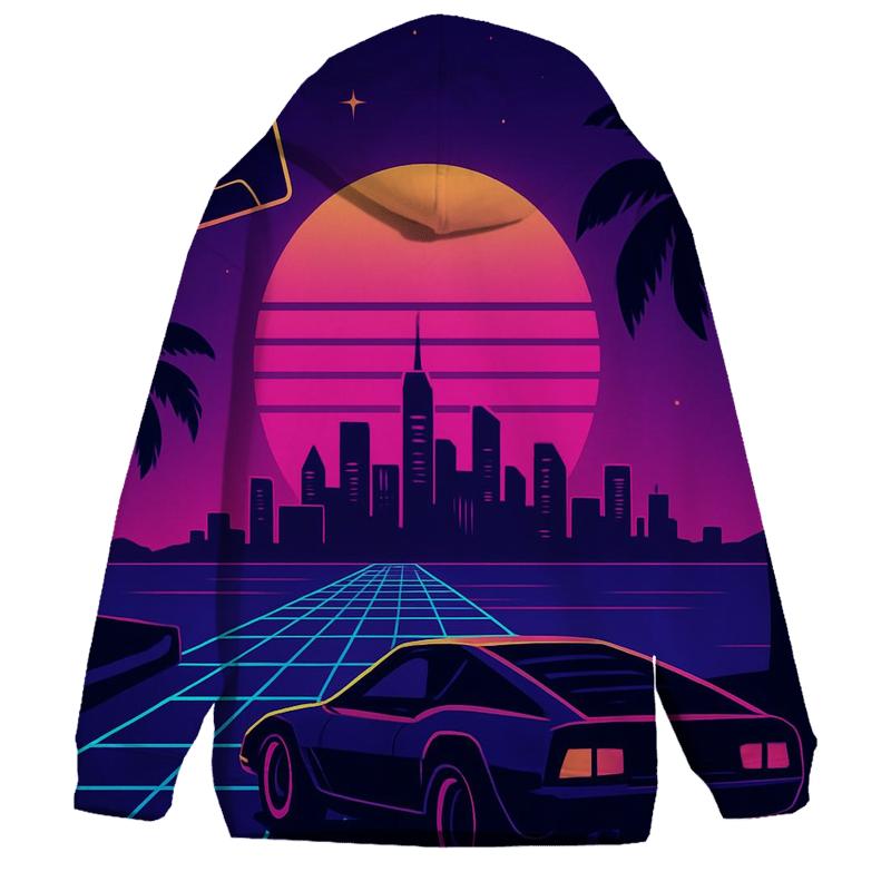 Neon Voyager Skyline lightweight hoodies