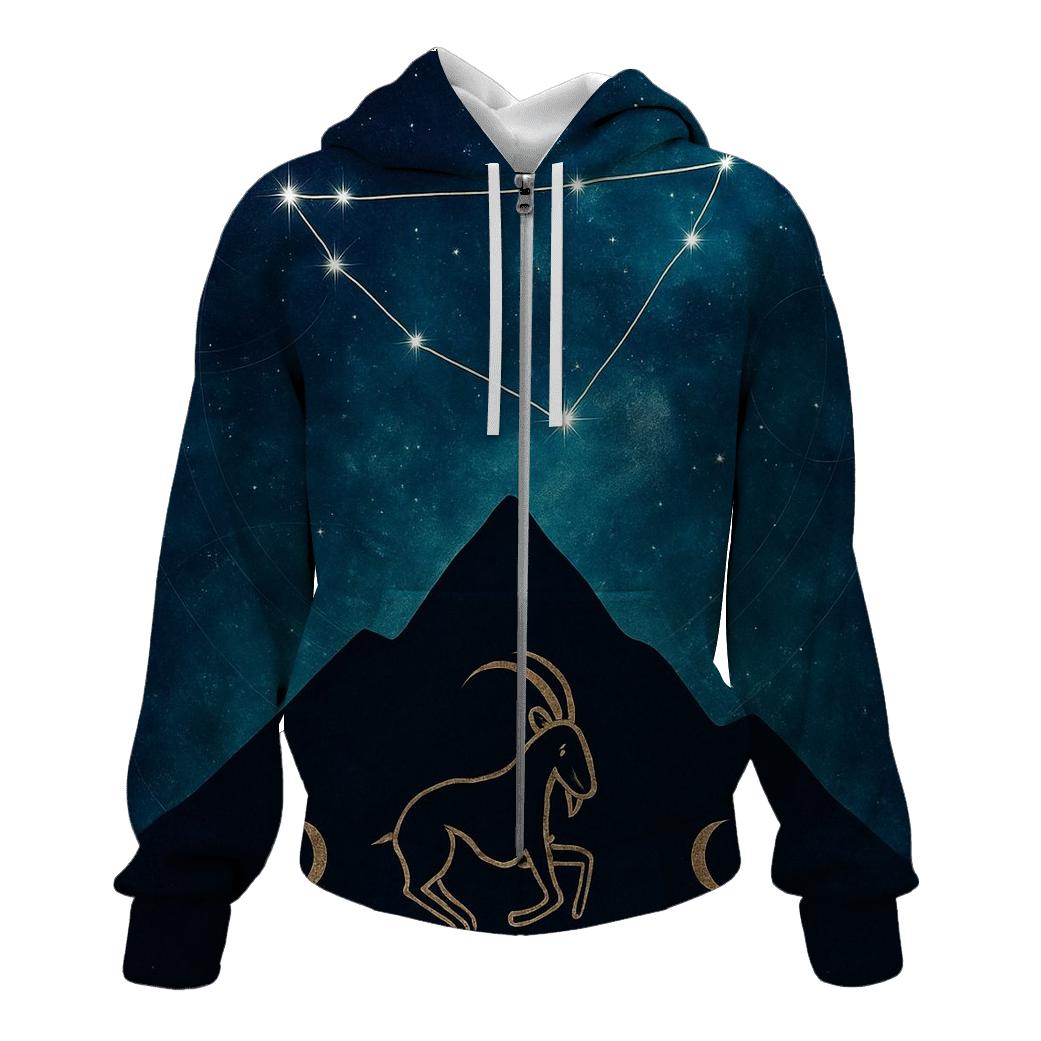 Capricorn Celestial Summit printed hoodies