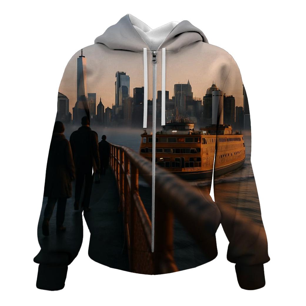 Dawn Ferry Overlook With Changing Skyline hoodies fashion