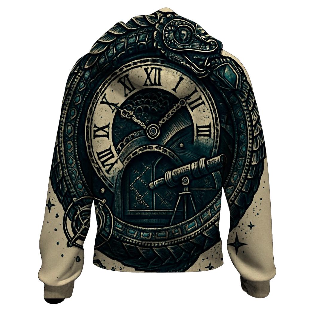 Celestial Ouroboros Clockwork embroidered hoodies