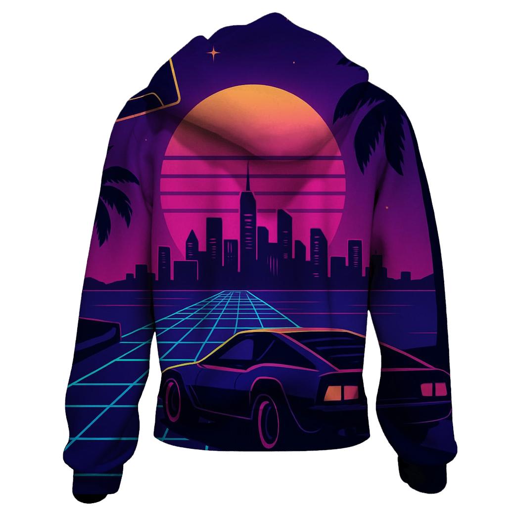 Neon Voyager Skyline custom hoodies