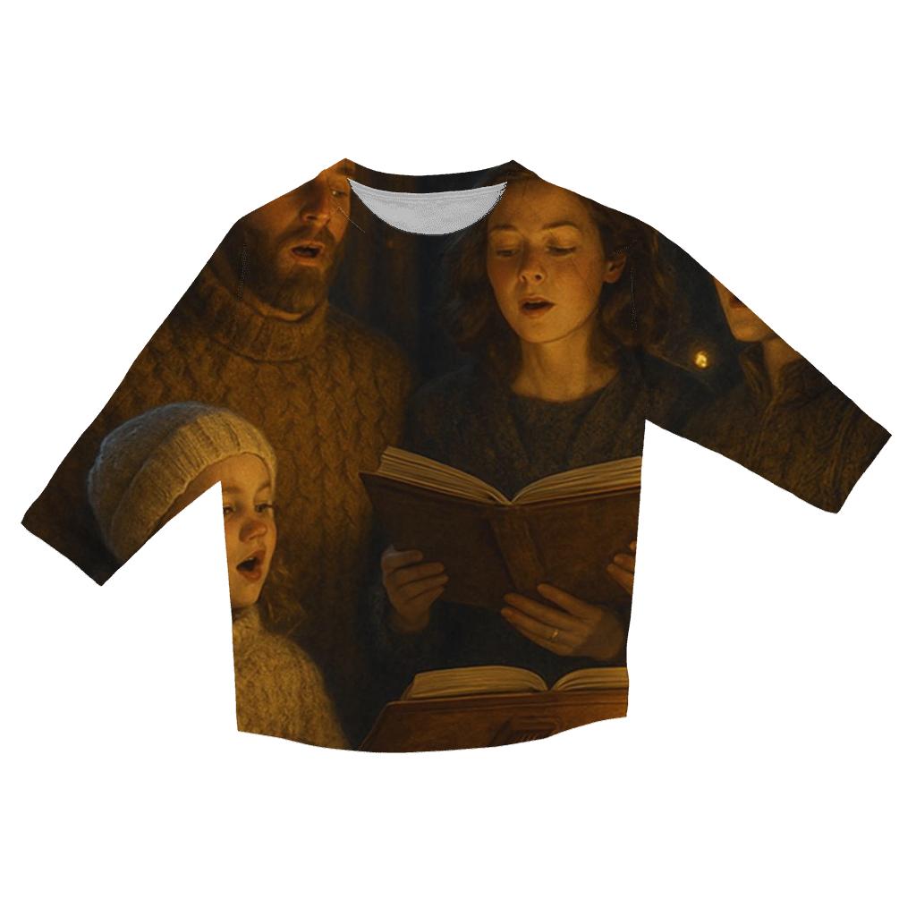 Midnight Carol By The Frosted Window fashion 3/4 sleeve shirts