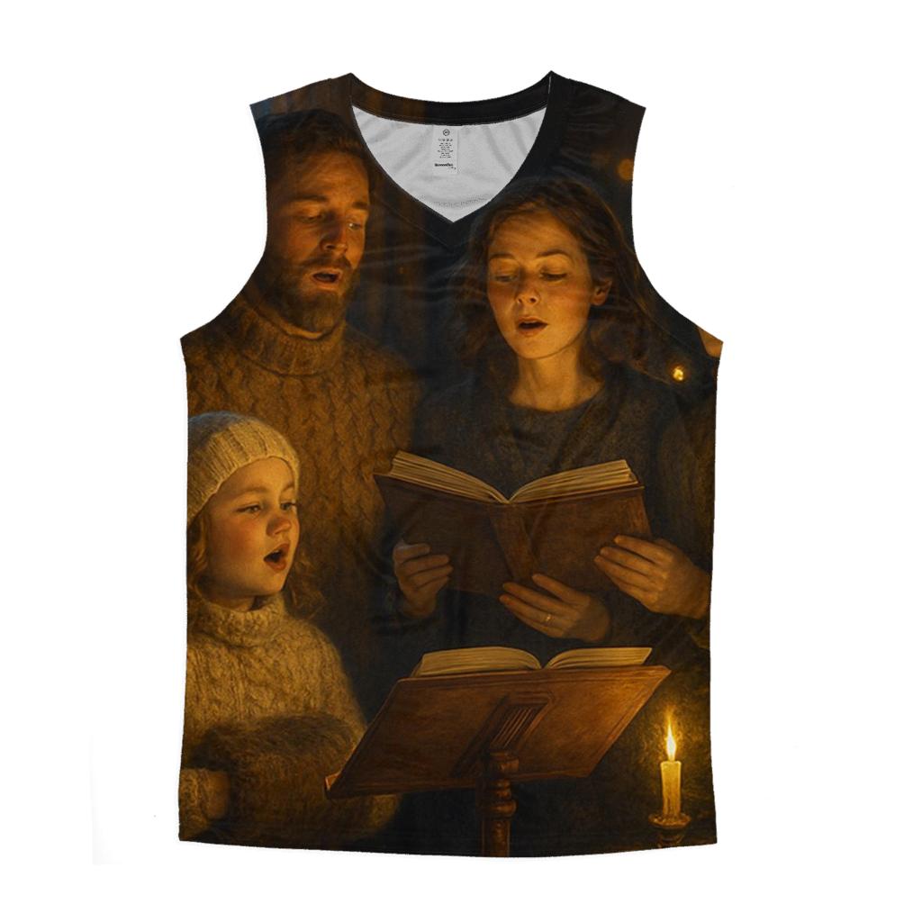 Midnight Carol By The Frosted Window cotton sleeveless tops