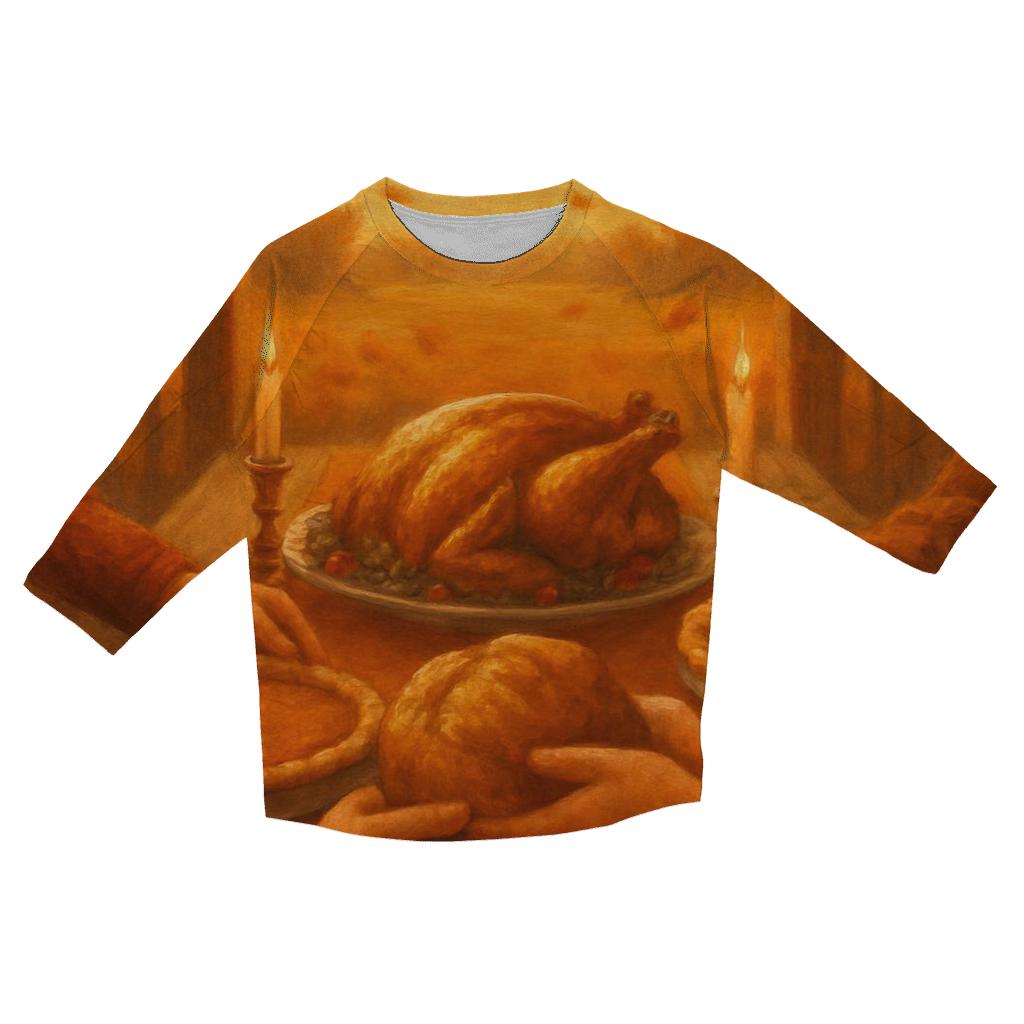 Sunset Harvest Table casual three quarter sleeve shirts