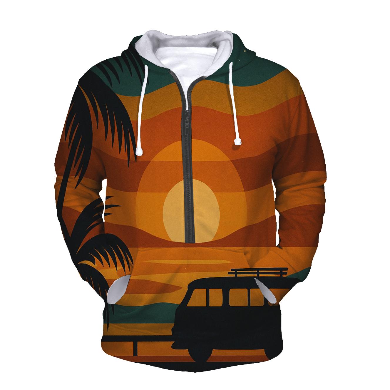 Sunset Groove Horizon pullover hoodies