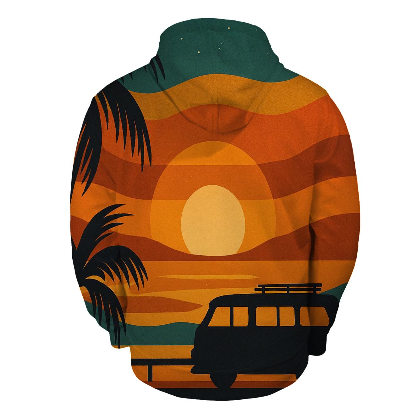 Sunset Groove Horizon pullover hoodies