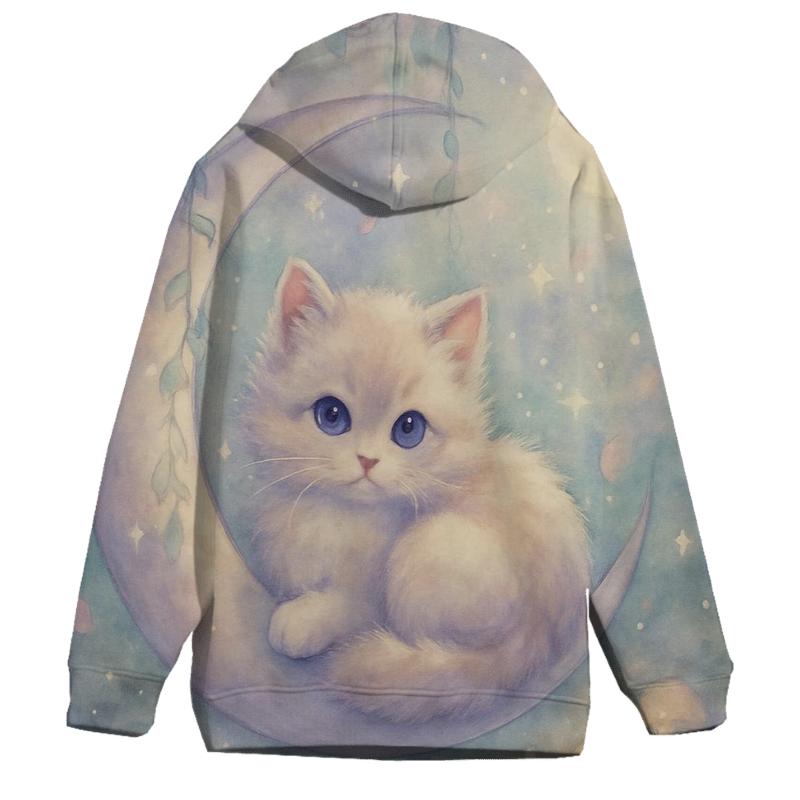 Moonlit Garden Kitten zip-up hoodies