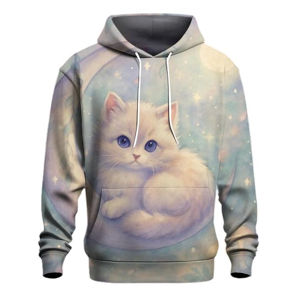 Moonlit Garden Kitten designer hoodies