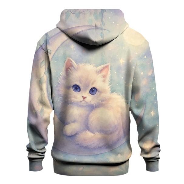 Moonlit Garden Kitten designer hoodies