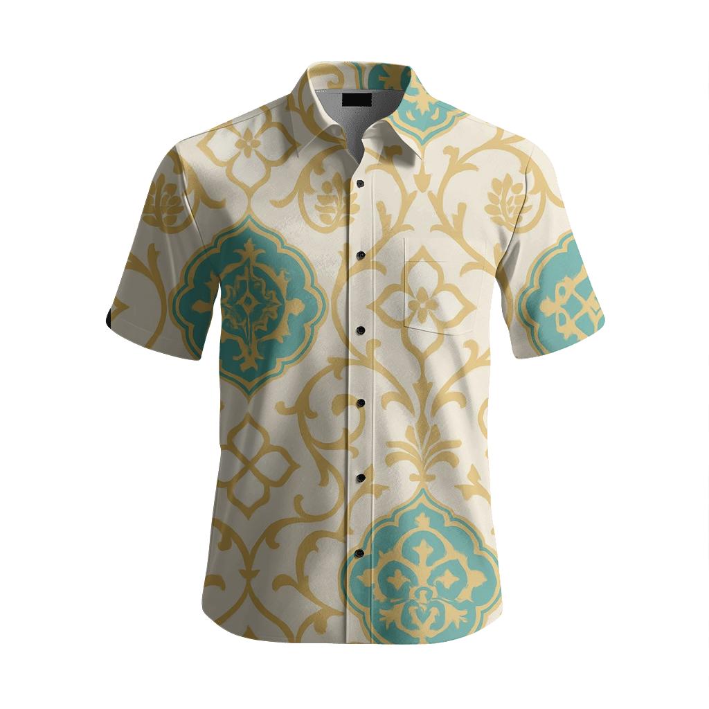 Tile With Sultanate Medallion Repeat designer stitched shirts