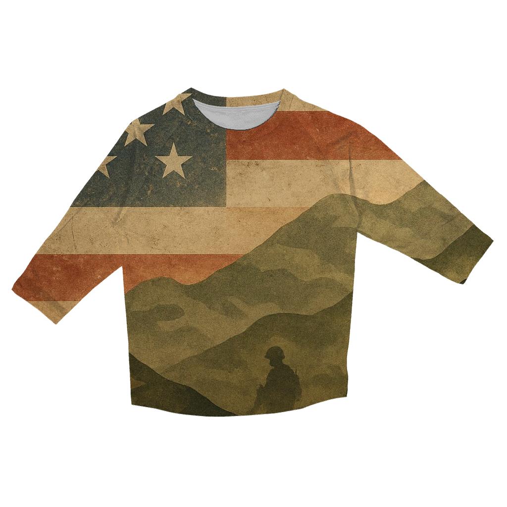 Camouflage Resolve fashion 3/4 sleeve shirts