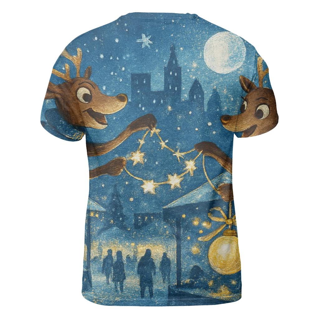 Reindeer Night Market personalized full print shirts