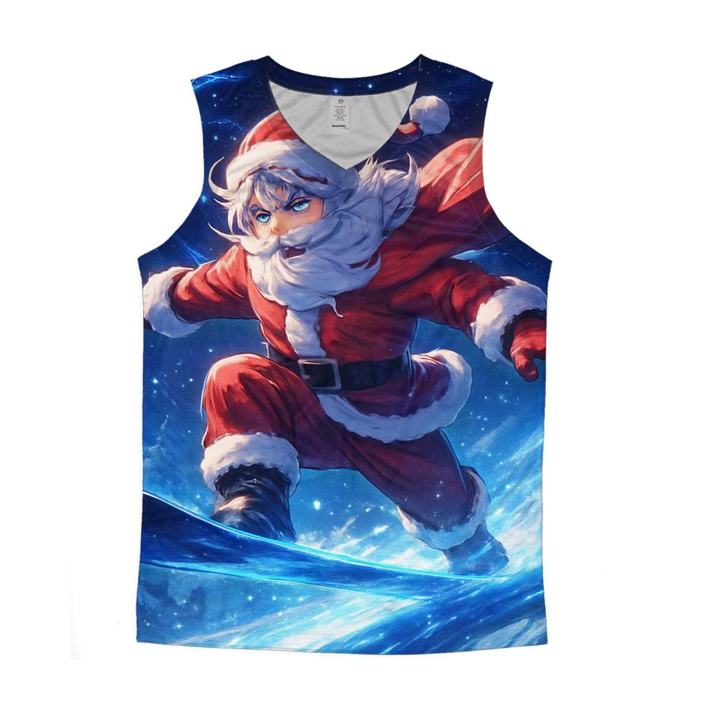 Snowboard Starlit Santa designer workout tanks