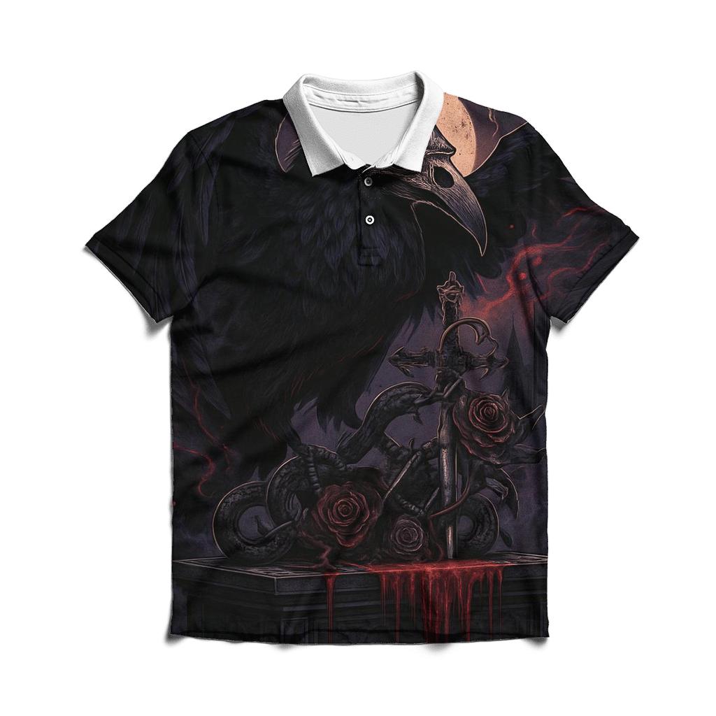 Raven Of The Blood Altar classic pique polos