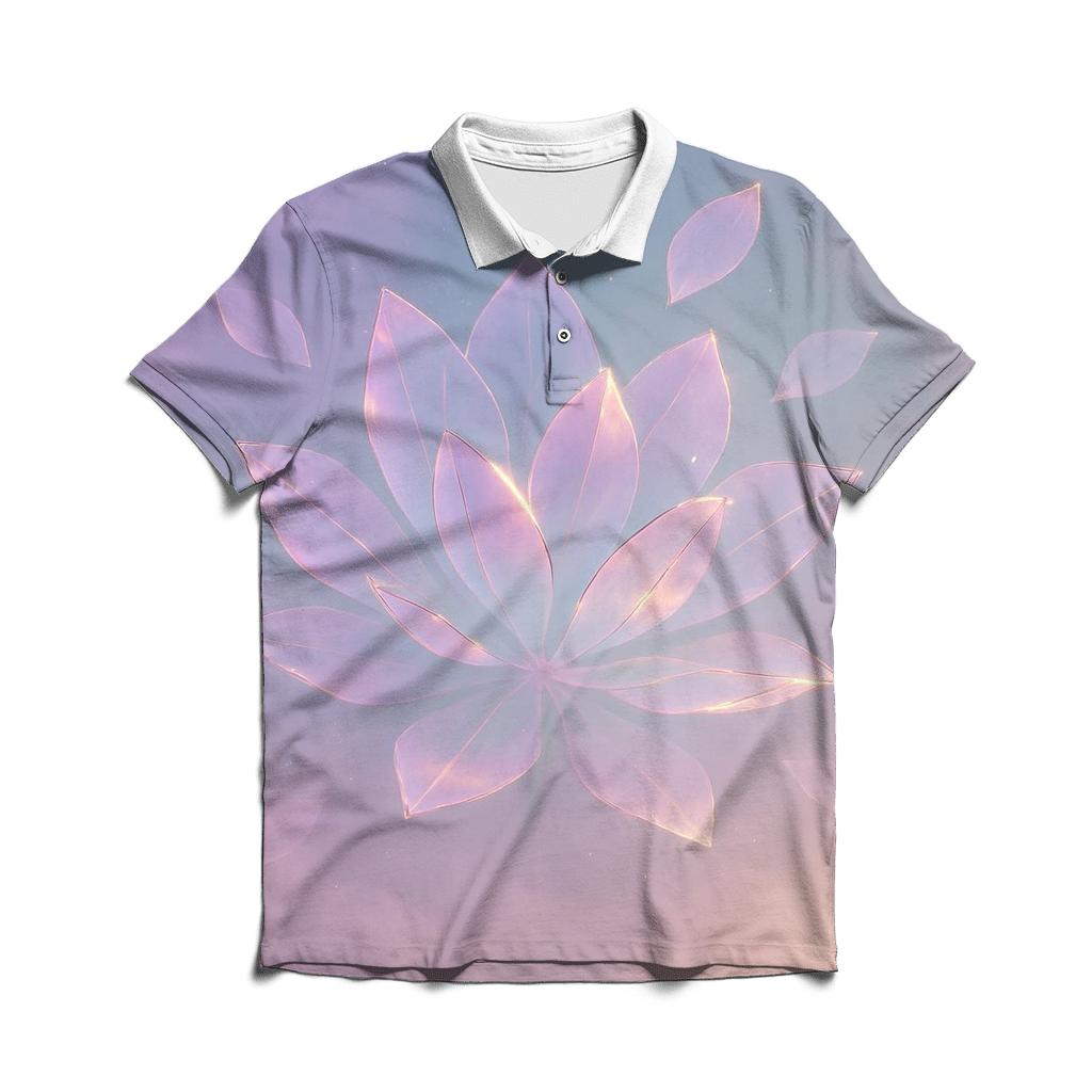 Iridescent Vapor Garden casual sports polo shirts