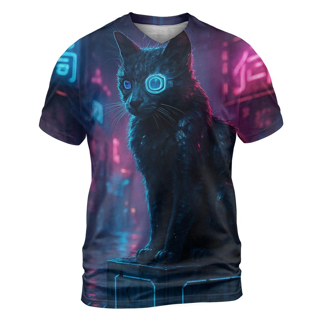 Alley Synthcat unique graphic print tees