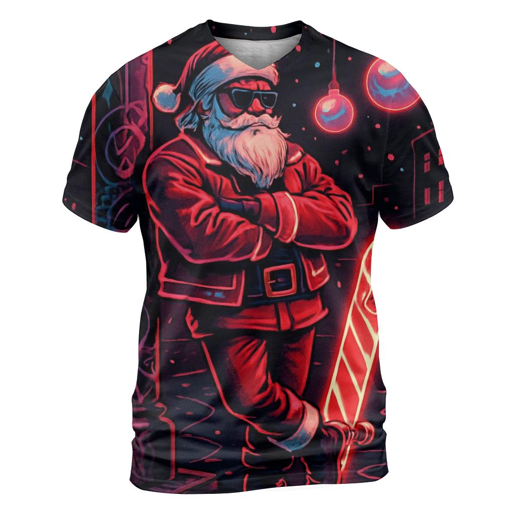 Neon Streetwear Santa personalized full print shirts