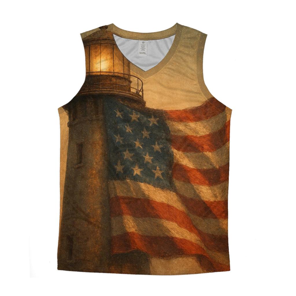 Vintage Lantern Stripes trendy fitted tank tops