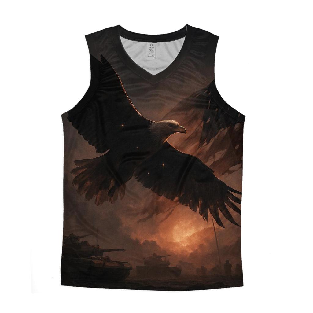 Eagle Over Silent Horizon casual summer tank tops