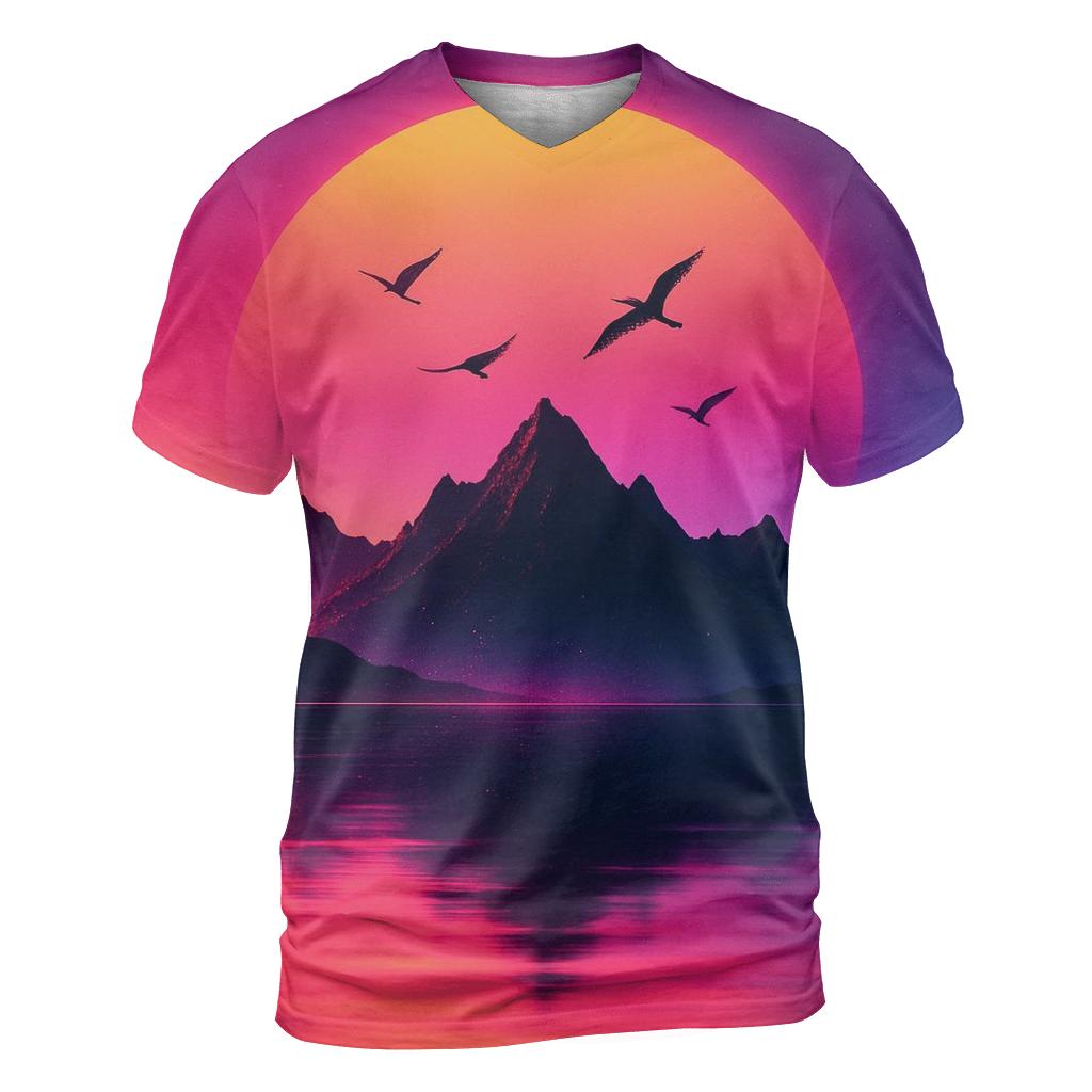 Violet Ridge Echo vibrant all-over design tees