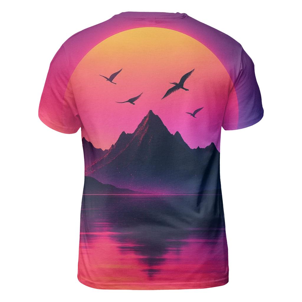 Violet Ridge Echo vibrant all-over design tees