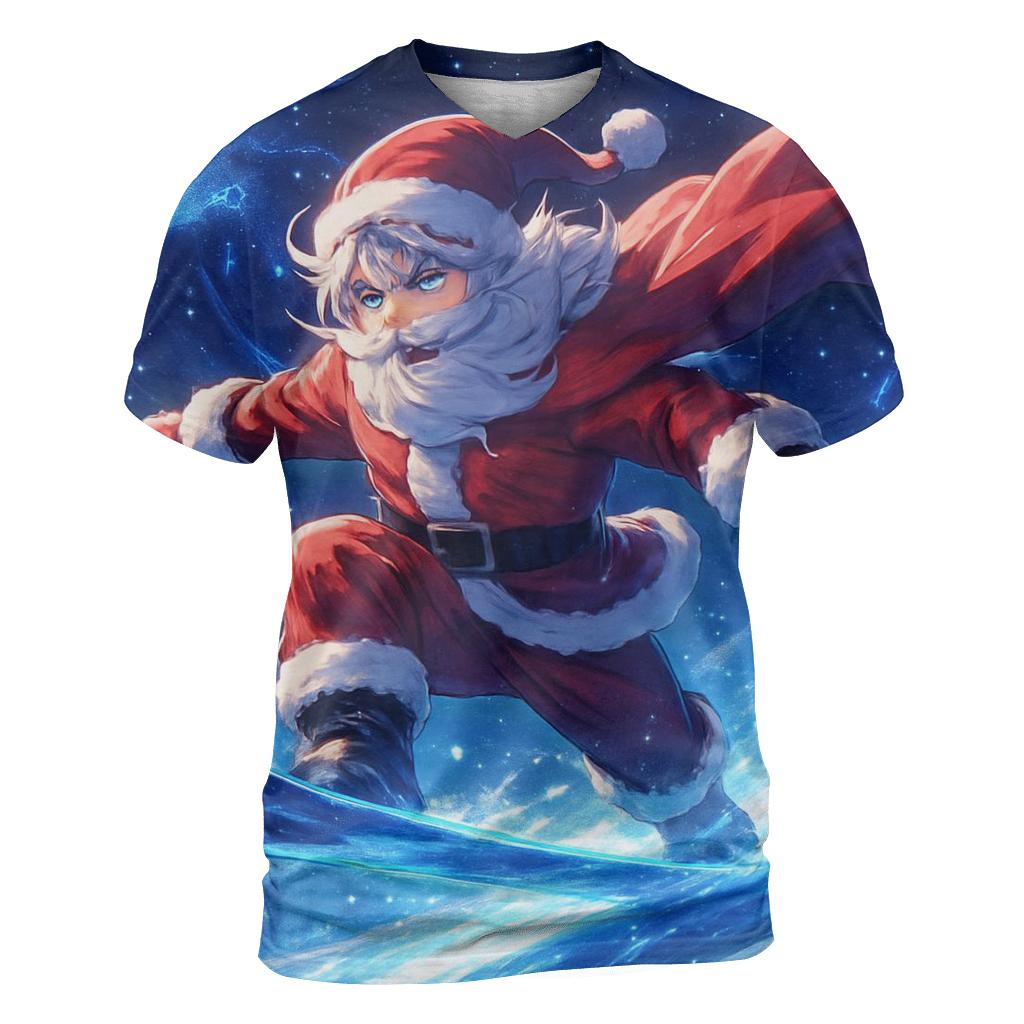 Snowboard Starlit Santa custom all-over print shirts