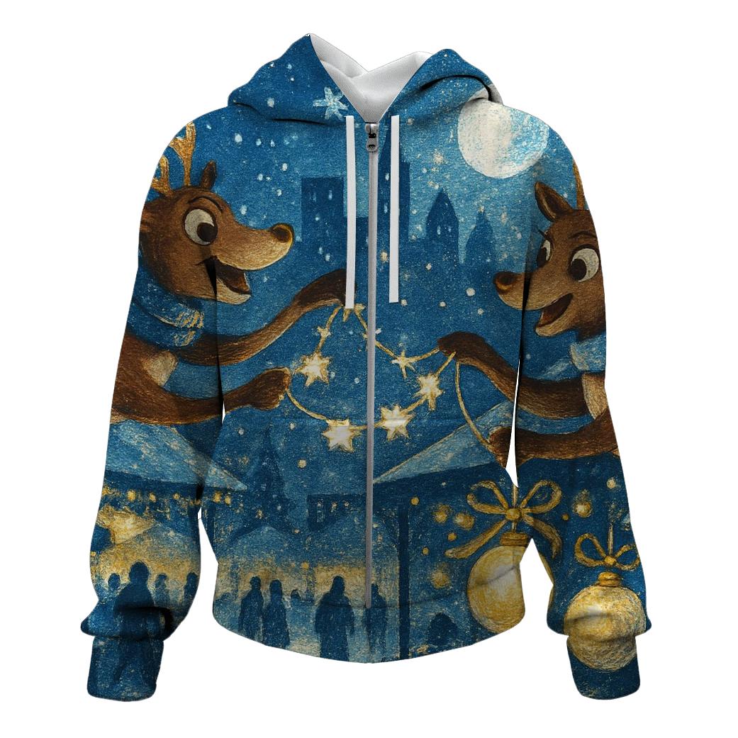 Reindeer Night Market pullover hoodies