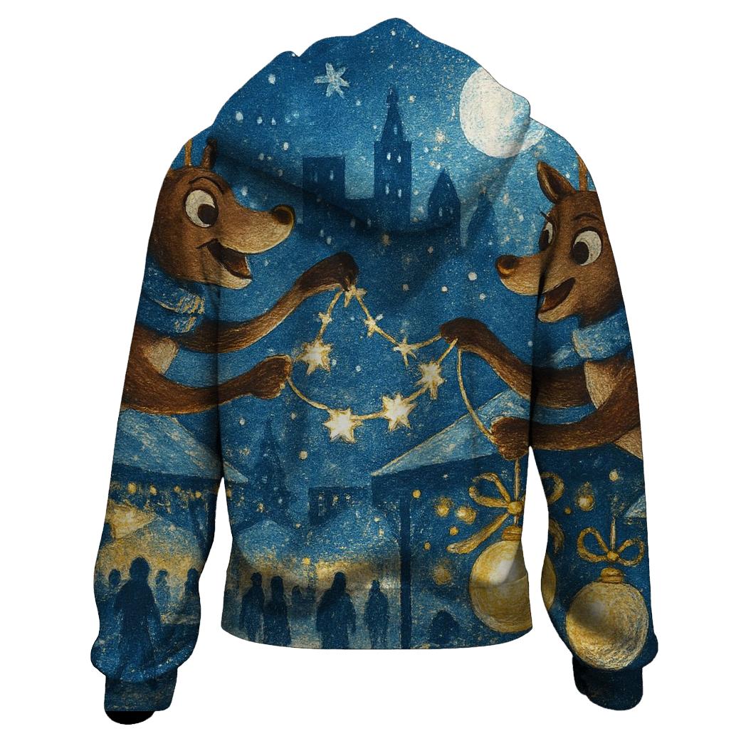 Reindeer Night Market pullover hoodies