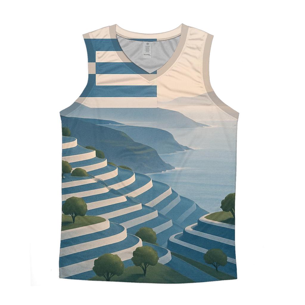 Olive Branch Greece personalized athletic tanks