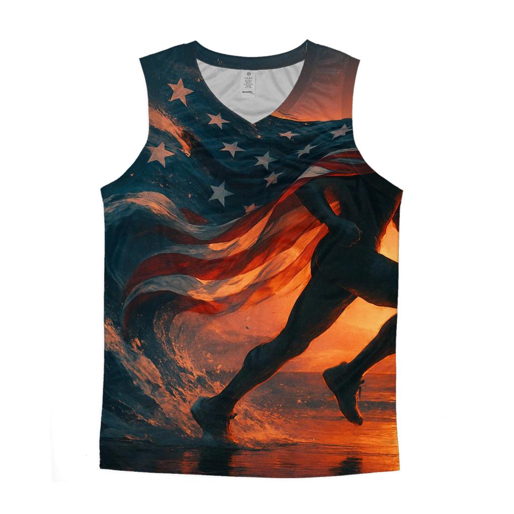 Liberty Wave Silhouette cotton sleeveless tops