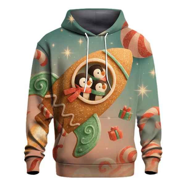 Gingerbread Rocket Parade zip-up hoodies