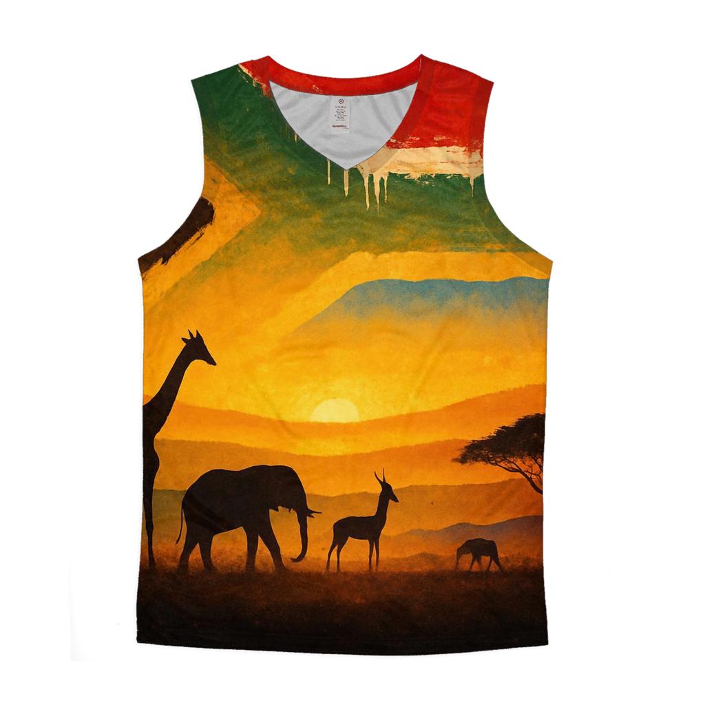 Savannah Flag South Africa personalized athletic tanks