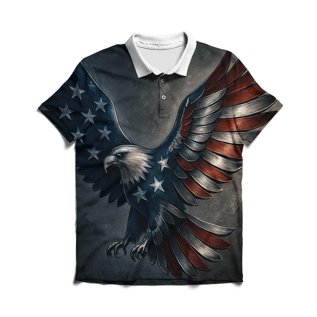 Eagle Of Stars United States casual sports polo shirts