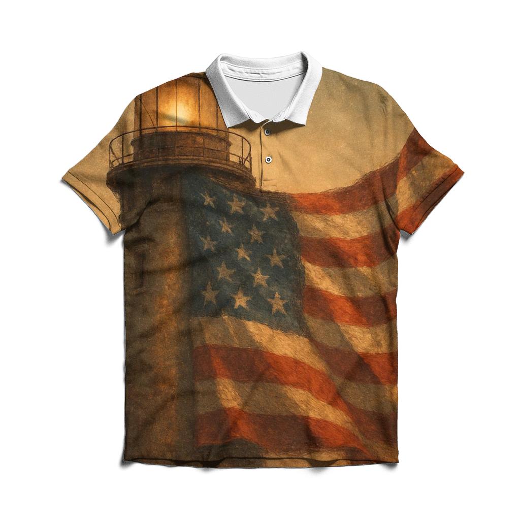 Vintage Lantern Stripes classic pique polos