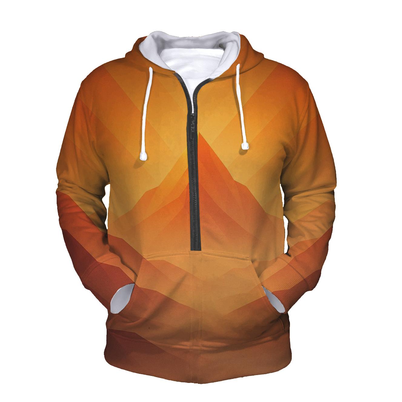 Sunset Chromatic Ridge heavyweight hoodies