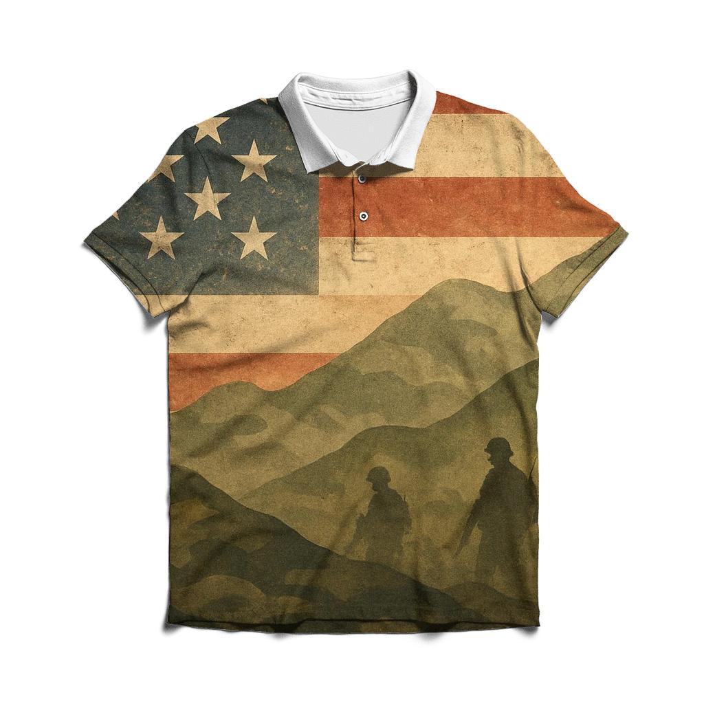 Camouflage Resolve custom polo shirts