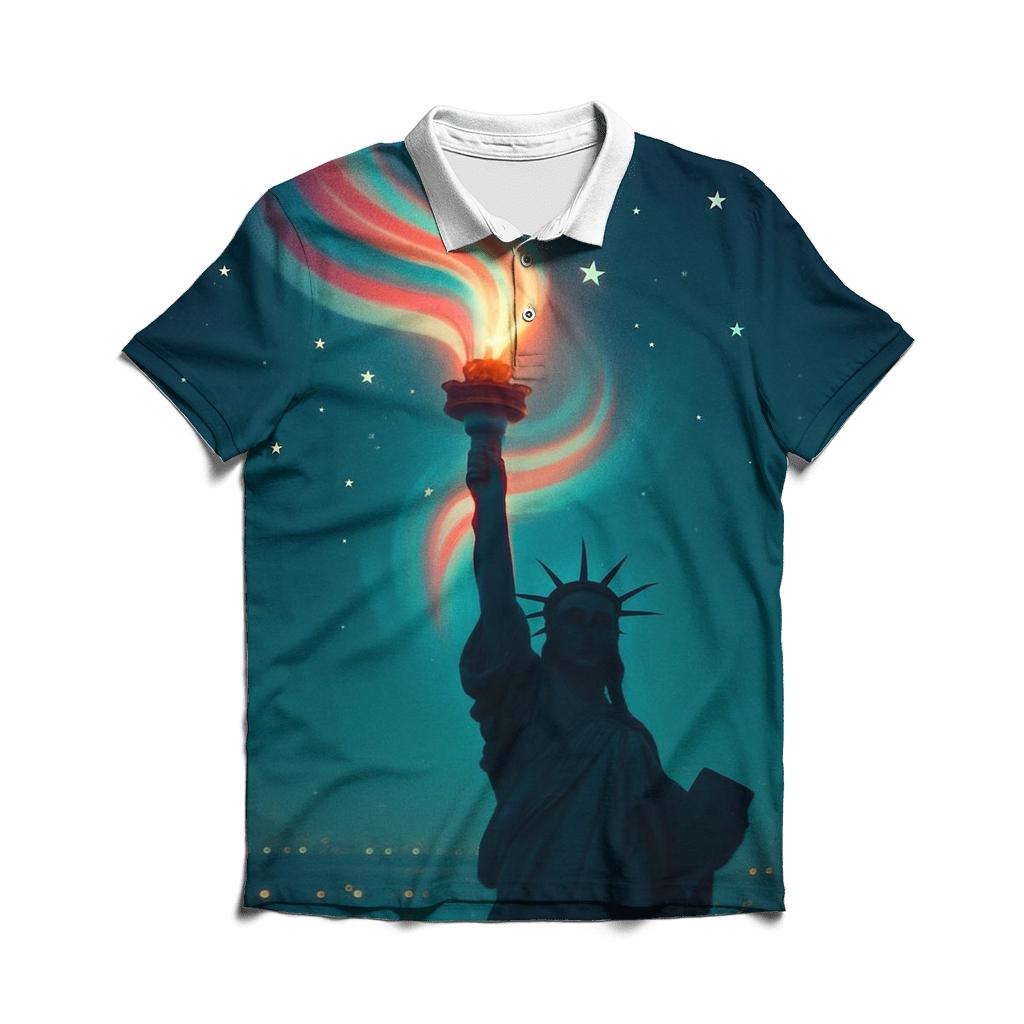 Liberty Aurora Wrap stylish collar polo tees