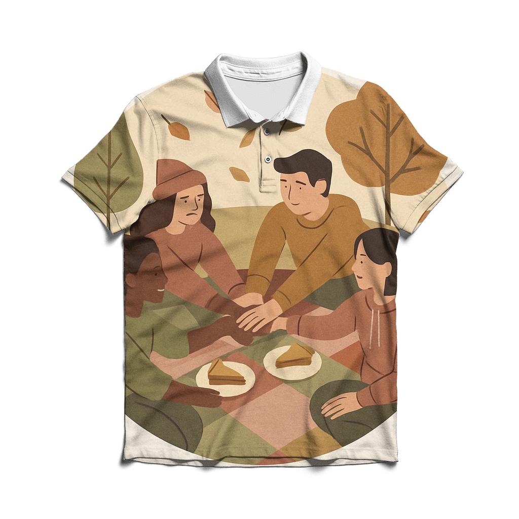 Gratitude Quilt Circle branded logo polo shirts