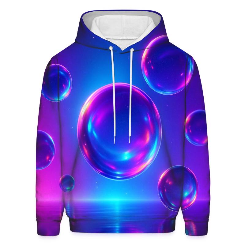 Neon Nebula Spheres lightweight hoodies