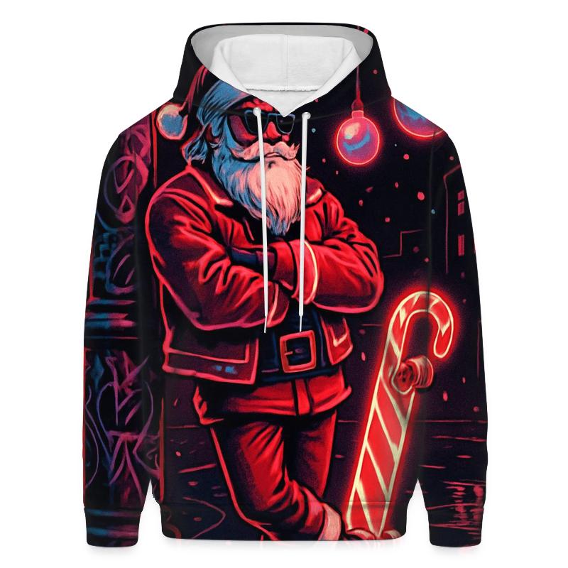 Neon Streetwear Santa pullover hoodies