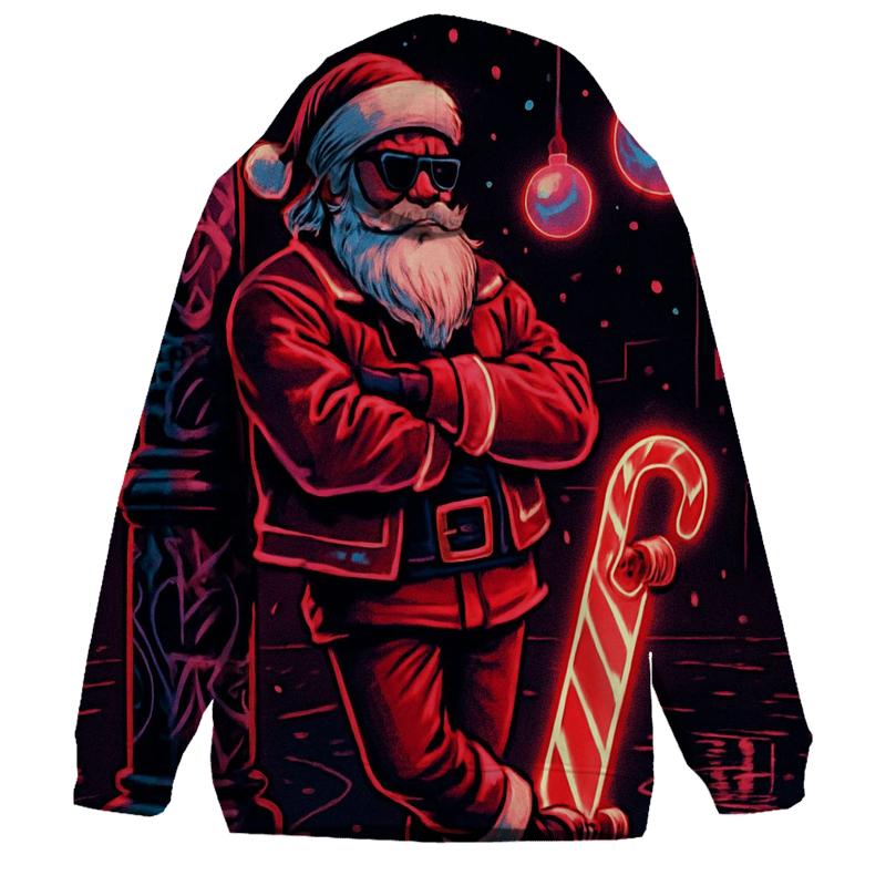 Neon Streetwear Santa pullover hoodies