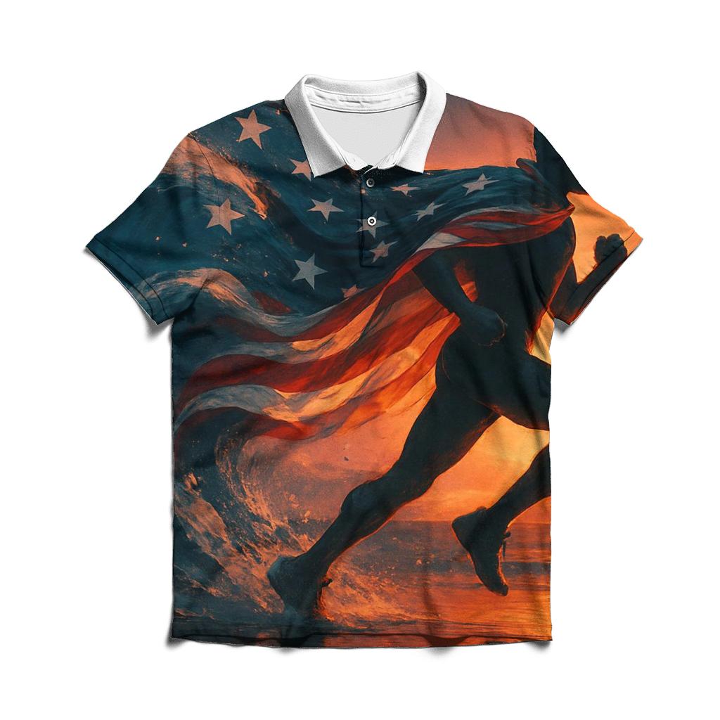 Liberty Wave Silhouette stylish collar polo tees