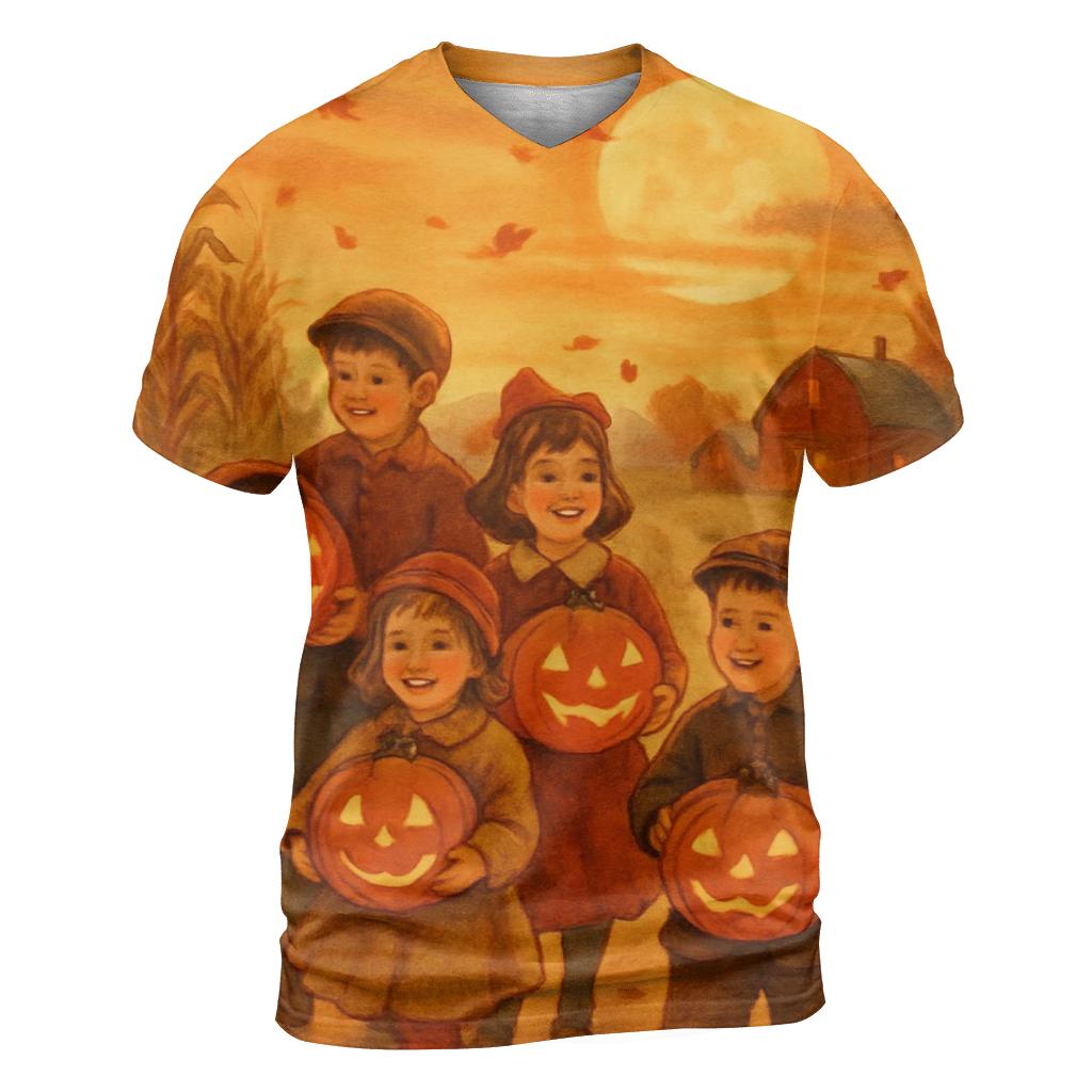 Pumpkin Lantern Procession statement graphic shirts