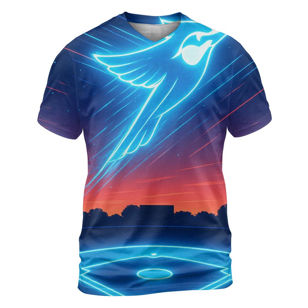 Rising Crest Blue Jays creative print fashion shirts