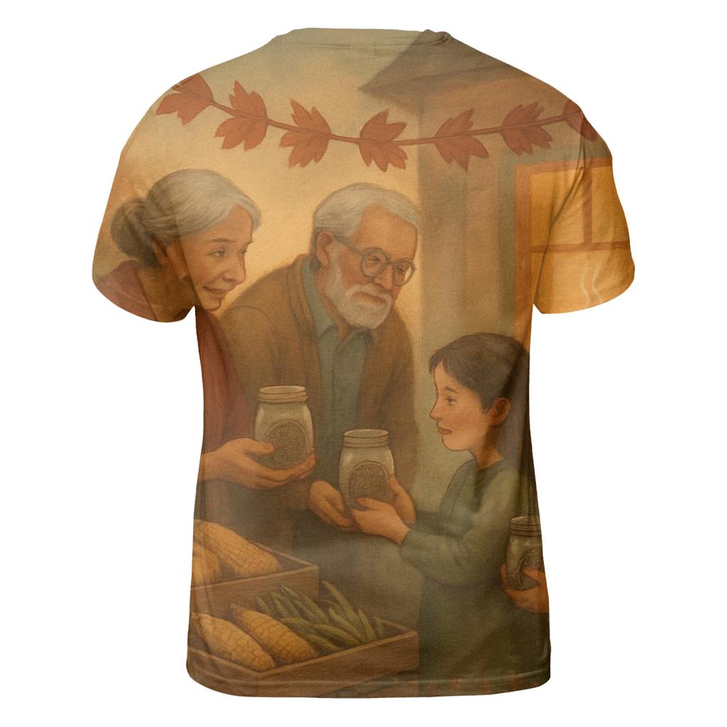 Heirloom Seed Exchange artistic all-over print tops