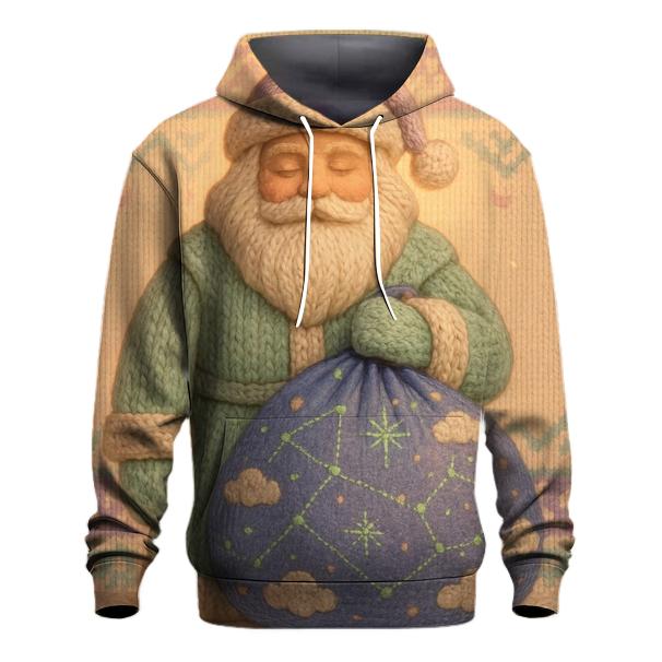 Knitted Galaxy Santa embroidered hoodies