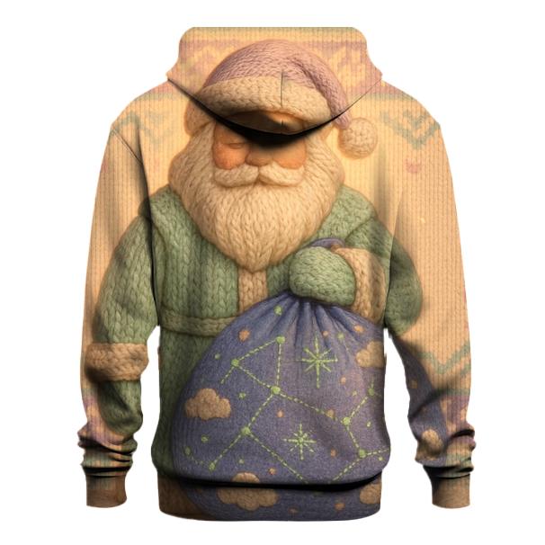 Knitted Galaxy Santa embroidered hoodies