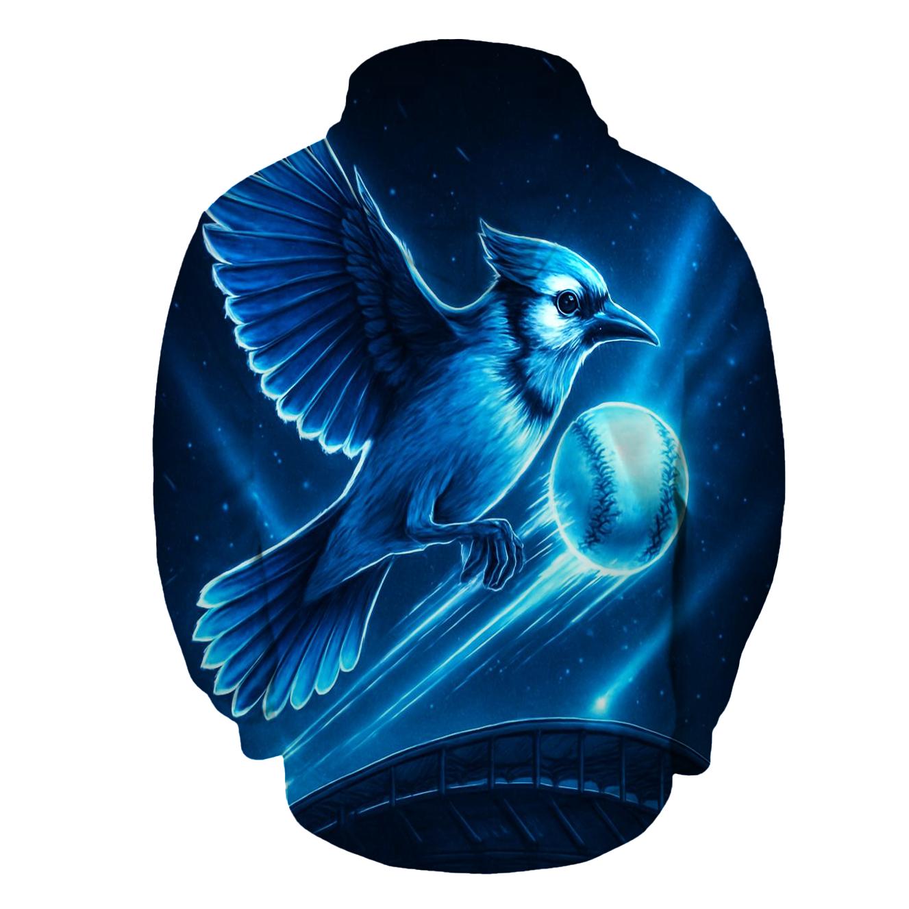 Midnight Blue Jay Flight zip-up hoodies